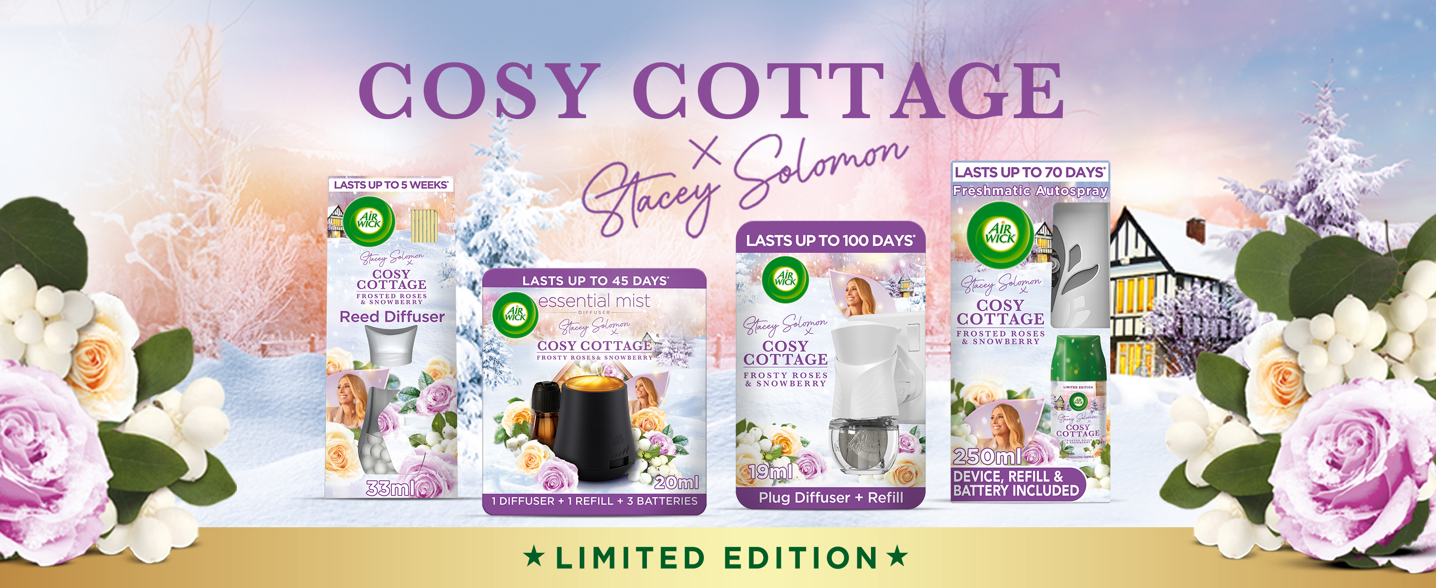 Air Wick Cosy Cottage x Stacey Solomon Product Range
